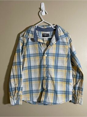 OshKosh B'gosh Blue & Yellow Plaid Button-Down Shirt